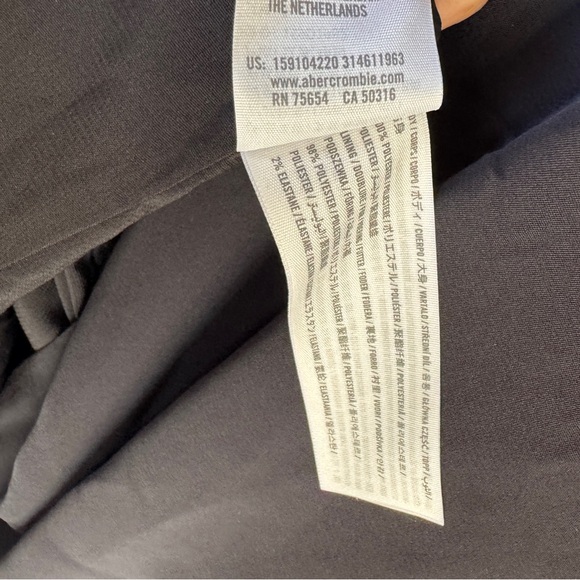 NWT Abercrombie & Fitch Off-The-Shoulder Ruched Black Side Slit Midi Dress Small - Picture 12 of 13